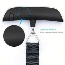 1pc Portable Digital Hanging Luggage Scale, 110 Lb/50kg Capacity, Mini Electronic Travel Scale With Backlit LCD Display, Unit Conversion (Kg/Lb/Oz/G), Black Strap & Metal Clip, Battery Powered - Compact & Fast For On-The-Go Use, Portable Scale | Ergonomic Scale | Durable Metal Clip