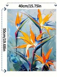 1 Piece DIY Digital Oil Painting Set Christmas, Painting Requires Your Hands And Patience To Complete, (Frame Not Included), Featuring Colourful Bird Of Paradise Flower Patterns, Great For Beginners, Perfect Gift Choice For Birthdays, Festivals, Weddings, Parties And Other Occasions