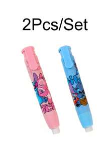 Disney Random Style Disneys Kawaii Stitch Press Eraser Cartoon Cute Stitch&Lilo Stationery Office Supplies Colorful Eraser (Some Parts May Be Random)