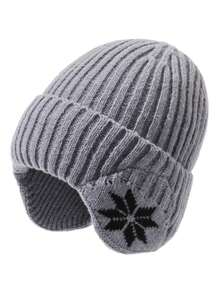 1pc Men's Winter Ear Protection Hat, Cycling Warm Cap, Large Head Circumference Knitted Hat With Thermal Lined - A - View 13