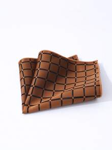 1 chiếc khăn vuông bỏ túi họa tiết kẻ caro trơn màu, khăn tay mỏng dành cho nam dùng trong đám cưới, tiệc, khăn quàng cổ hình tam giác, quà tặng cho nam giới - A - Xem 13