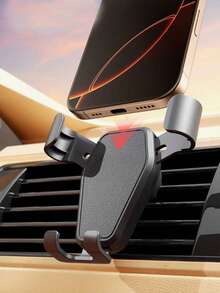 1 Giá đỡ điện thoại đa chức năng gắn khe gió điều hòa ô tô/Giá đỡ điện thoại định vị ô tô, tương thích với iPhone, điện thoại Android, quà tặng sinh nhật, gia đình, bạn bè, quà tặng mùa đông, phụ kiện lái xe ô tô, giá đỡ điện thoại ô tô chịu tải trọng lớn. - màu đen - Xem 2