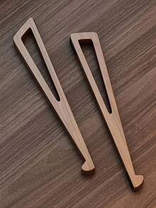 便携式可折叠木制笔记本电脑支架 - 符合人体工程学的角度调节（12°），具有散热通风功能，三角形木质托盘适用于平板电脑和迷你笔记本电脑，紧凑的设计，自然饰面