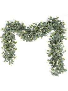 1/2/3/120pcs Artificial Eucalyptus Leaves Vines, Fake Plants, Home, Restaurant, Living Room, Outdoor Garden Decor, Floral Arrangement, Photography Props, Autumn, Spring, Vase, Flower Wall, Wreath, Bridal Bouquet, Wedding Decoration, DIY Wreath Materials, Birthday Party Decor, Home Decor Accessories, Valentine's Day, New Year Gift - Green - View 4