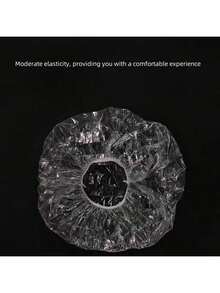 每包100/200/300/400/500个透明一次性免洗浴帽，防水弹力浴帽，加厚，大号，高弹力浴帽，用于沐浴和护发，旅行时携带方便 - 彩色 - 查看 4