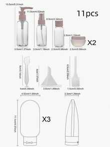 Travel Refillable Bottle Set Spray Lotion Shampoo Shower Gel Tube Bottling Cosmetic Empty Liquid Container Portable Tool Refill Travel Essentials Travel Organizer For Beach Summer Vacation Back To School Back To School Supplies