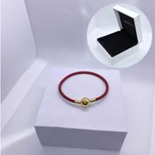 1 件高端女士皮革圆头扣饰皮绳手链系列，适合日常佩戴，适合饰珠，完美的圣诞节情人节礼物