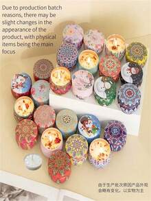 Fragrance Candle Set, Ideal Gift For Family, Friends, Women, Mothers, Girlfriends And Wives. Variety Of Scents, Colorful Aromatherapy Candle Jars, Smokeless Scented Candles. Christmas, New Year, Birthday Commemorative Gift Set, Home & Room Decor - Multicolor - View 5