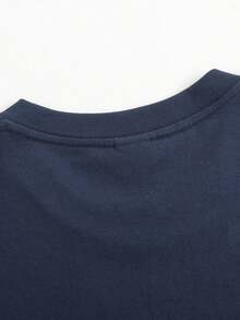 Anti Social Club Double Sided Digital Printed 220g Casual T Shirt 1pcs Men's Streetwear 100% Cotton Graphic Tee Relaxed Fit Tee For Urban Style - Màu xanh lam - Xem 3