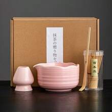 1 件/4 件/7 件抹茶碗、抹茶打蛋器、抹茶勺、抹茶配件套装，复古风格，日式茶道工具，适合返校、节日、万圣节的礼品套装