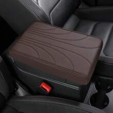 1pc PU Leather Armrest Box Pad, Thick Sponge, Soft & Comfortable, Minimalist Design, Car Interior Storage, Anti-Slip & Wear-Resistant - Multicolor - View 6