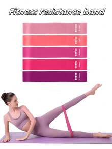 Fitness Resistance Bands, Fitness Bands Resistance Bands Set, 5 Resistance Levels, Multi-Color Fitness Bands For Indoor And Outdoor Fitness, Leg Strength Training, Rehabilitation, Yoga