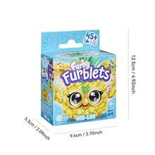Furby Furblets Hoo-Lah Pineapple Mini Friend, 45+ Sounds & Music, Speaks Only Furbish, Electronic Plush Toys, Yellow & Green, Back To School Gifts, Ages 6+