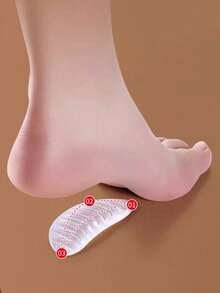 1 对凝胶足弓支撑垫 - 适用于男性和女性 - 自粘足弓垫 - 透明 - 足弓支撑 - 硅胶材质