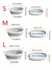 3/1pc Foldable Bathroom Basin, Underwear Cleaning Basin, Foot Soaking Bucket, Dirty Clothes Basket, Bathroom Accessories, Easy To Carry Back To School Season Accessories, Back To School Supplies, RV Apartment Bathroom Tools