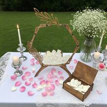 Rustic Wedding Guest Book With Wooden Box And 81 Tokens - Perfect For Anniversary, Birthday, And Special Occasions To Collect Heartfelt Messages, Wedding Guest Book - Multicolor - View 6