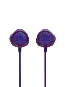 JBL Quantum 50 有线入耳式耳机带麦克风，高清语音，适用于远程学习、在线会议、游戏音乐、高保真立体声、低延迟、3.5 毫米插孔，兼容 PC Mac 智能手机平板电脑 - 紫色 - 查看 3