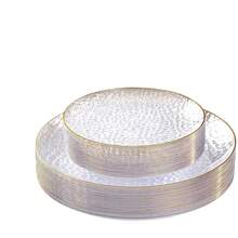 1 Stück/10 Stücke/25 Stücke 19 cm/26 cm Französisch geprägter Teller, eleganter Dessertteller für den Nachmittagstee, hochwertiges Tafelgeschirr für den Heimgebrauch, wiederverwendbar und waschbar