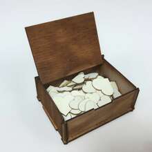 Rustic Wedding Guest Book With Wooden Box And 81 Tokens - Perfect For Anniversary, Birthday, And Special Occasions To Collect Heartfelt Messages, Wedding Guest Book - Multicolor - View 10