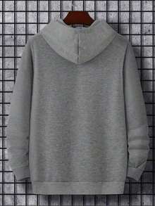 Popular Men's HoodiesManfinity Homme Extra Loose-Fit Men's Hoodie With Letter Print And Adjustable Drawstring  Letter Long Sleeve Hoodie, For Friends, Husband, Boyfriend Gifts, For Fall180g 100% Cotton - Màu xanh hải quân - Xem 9