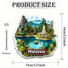 1 nam châm tủ lạnh hình đường chân trời Kuala Lumpur - Tháp đôi Petronas & Thiết kế hình bát giác, cao su Acrylic mềm từ tính, trang trí văn phòng nhà bếp bền nhiều màu sắc, quà tặng sinh nhật Halloween Giáng sinh, quà lưu niệm du lịch, nam châm tủ lạnh dễ thương, hoa văn sống động, tay nghề thủ công chất lượng, phẳng 2D - Malaysia - Xem 11