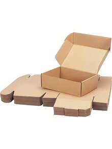 8 piezas/4 piezas/1 pieza - Cajas de envío a granel de color marrón, cajas de correo con cerradura para pequeños negocios, cajas de regalo de cartón medianas para envolver regalos por correo - Embalaje de regalo - Embalaje de regalo pequeño