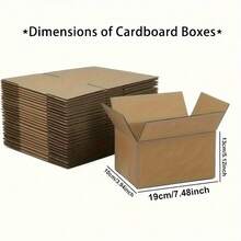 10pcs Small Item Transport Box Set, Brown Corrugated Cardboard Boxes With Lids, For Mailing Packages, Gift Packaging, Reinforced Christmas Express Gift Boxes