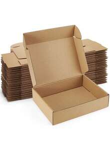 8 piezas/4 piezas/1 pieza - Cajas de envío a granel de color marrón, cajas de correo con cerradura para pequeños negocios, cajas de regalo de cartón medianas para envolver regalos por correo - Embalaje de regalo - Embalaje de regalo pequeño