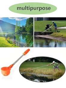 1pc Telescopic Golf Ball Retriever, Stainless Steel Golf Ball Picker, Convenient For Retrieving Balls In Water, Great Gift For Golfers