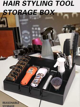 理发器托盘收纳架储物架理发剪刀架沙龙工作台理发工具收纳架美发工具黑色，美发，旅行，美发产品，美发工具，美发用品，理发师，理发配件，理发店，美发设备