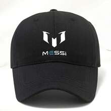 MESSI Logo Baseball Cap - High-Quality, Soft, Comfortable, Breathable, Adjustable Sun Hat For Men & Women - Stylish Black With White Emblem, Perfect For Spring & Summer Outdoor Activities - 藏蓝色 - 查看 3