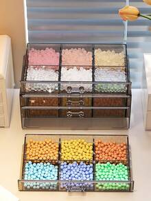 1 个 18 槽透明抽屉式珠宝收纳盒，隔层整理器 - 彩色 - 查看 7