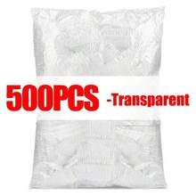 100-500 Uds cubierta desechable para alimentos envoltura de plástico elástica tapas de calidad alimentaria cubierta de zapato tocados de ducha bolsa de ahorro de alimentos frescos cubierta antipolvo - Conjunto B - Ver 4