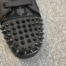Non-Slip Lightweight Red Sole Men's Studded Casual Lace-Up Sneakers - 42 - 查看 5