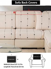 1 件弹力沙发套，防滑全覆盖沙发座套，四季通用沙发垫套，布艺加厚沙发毯，可机洗，防尘，宠物友好，家居装饰，可调节，适用于转角沙发、卧室、办公室、客厅 1/2/3/4 座 - 米色 - 查看 20