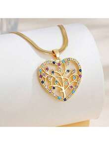 1pc Gold Plated Stainless Steel Chain Virgin Mary Pendant Necklace With Creative Personalized Design, Ins Fashion Punk Sport Hip Hop Unisex Vintage Streetwear Daily Wear Gift For Couples, Commute, Festival, Party - Geometric Mary - View 5