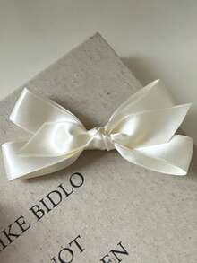 6个/3个/2个/1个装 女士 4.72英寸/12厘米 黑色/米色/棕色 双层蝴蝶结发夹，优雅简约复古街头风，适合日常佩戴、通勤、旅行、上学、派对、送礼，爪夹、发夹、发卡、鳄鱼夹，秋季时尚，秋冬女装，蝴蝶结，可爱，发饰，头饰，发夹 - 彩色 - 查看 18