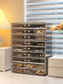 1 个 18 槽透明抽屉式珠宝收纳盒，隔层整理器 - 彩色 - 查看 5