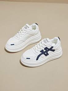 Women's New Fashionable Thick Sole Casual Sneakers, Versatile, Ins Style, Anti-Slip, Durable