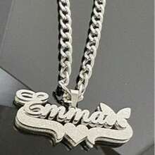 Collana in acciaio inossidabile a doppio strato con ciondolo a farfalla, collana con ciondolo personalizzato a forma di cuore e lettera, regalo ideale per coppie, amici, famiglia, festa della mamma, moda, autunno, minimalista, casual, personalizzato, regalo unico per fidanzata, mamma, famiglia, amici, figlia per anniversario, San Valentino, festa della mamma, compleanno, laurea, uso quotidiano, matrimonio, ballo