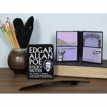 Edgar Allan Poe Sticky Notes 3.25 By 4.25 Booklet With Gothic Themed SelfSticking Individual Notes Inside - Midnight+Black - View 2