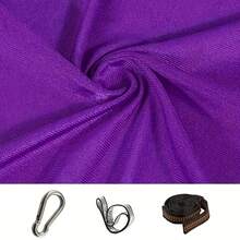 150x280cm Indoor/Outdoor Fabric Hammock - Adjustable, Multi-Color Options (Red, Green, Purple, Blue, Gray), Suitable For Yoga, Camping, Picnics And Other Outdoor Activities, Comfortable Leisure | Adjustable Hammock | Durable Portable Fabric, Yoga Hammock, Outdoor Hammock - Multicolor - View 15