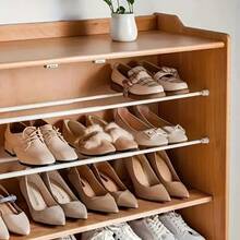 تلسكوبي متعدد الوظائف بدون ثقب، سهل التركيب، مناسب للخزانة والخزانة الحذاء والمطبخ والحمام، إكسسوار منزلي أساسي للحمام