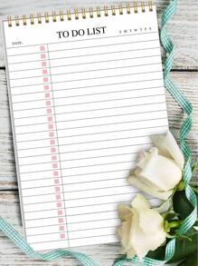 1pc Minimalist To-Do List Daily Planner,+3 S Stcikers,A5 Undated Spiral Daily Task Notebook With Simple Checkbox Layout, Weekly Tracker & Date Section,Ideal For School, Office Or Home Use, Back To School Supplies , Christmas Gifts - Multicolor - View 13
