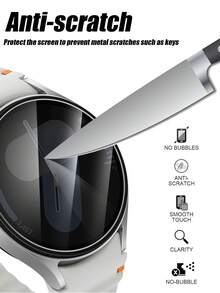 2 miếng kính cường lực bảo vệ màn hình tương thích với Samsung Galaxy Watch5 Pro 45mm/Watch4 Watch6 Classic, Galaxy Watch4 5 Pro 6 Classic 40mm 44mm 43mm 47mm, chống trầy xước, chống nhìn trộm, che phủ toàn diện, độ cứng 9H, độ nhạy cao, tương thích với tất cả các loại ốp lưng bảo vệ, chống thấm nước, chống vân tay, bảo vệ màn hình thiết yếu, sử dụng hàng ngày, văn phòng, gia đình, miếng dán bảo vệ màn hình đồng hồ, ốp lưng đồng hồ, phụ kiện đồng hồ, chống sốc, chống rơi, chống trầy xước - màu đen - Xem 4