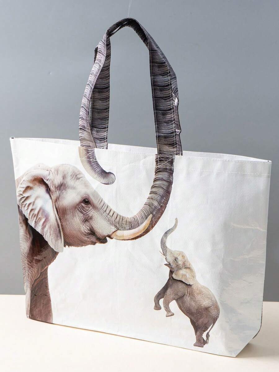 1 Túi Tote Họa Tiết Hươu Cao Cổ Kỳ Lạ - Sức Chứa Lớn, Chống Thấm Nước, Chống Ẩm, Có Thể Tái Sử Dụng, Chống Mài Mòn, Túi Xách Du Lịch Thích Hợp Cho Việc Mua Sắm, Lưu Trữ Và Sử Dụng Hàng Ngày - Ý Tưởng Quà Tặng Hoàn Hảo - Nhiều màu - Xem 1