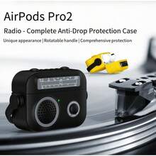 Vintage Radio Design Silicone Soft Case For AirPods 4 & Pro 2 |   Apple Earbuds Cover With Locking Cap |   Creative, New Style |   Protective, Anti-Scratch & Flexible |   Easy To Install |   Ideal For Daily Use, Gifts |   Stylish Earphone Case For Women, Girls