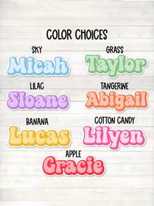 10Pcs Personalized Name Sticker-22 Styles,Custom Name Sticker,Waterproof Vinyl Sticker For Laptop Water Bottle Phone Case Cars Merchandise Decor Decal ,The Ideal Gifts For Teacher, Girl,Boy,Friends,Personalized Ornaments,Holiday Gifts,3 Sizes, Colorful, - Multicolor - View 31