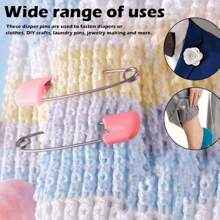 10/20/30/50 Stücke Sicherheitsnadeln mit Kunststoffkopf, 5cm Sicherheitsnadeln mit Verschluss für Baby Kleidung, Windeln, DIY Nähnadeln, Nähzubehör