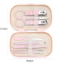 修甲套装、女士美容套装、修脚套装、指甲钳、专业美容套装、美甲工具礼品（带旅行盒）适合男女赠送朋友父母 - 彩色 - 查看 10